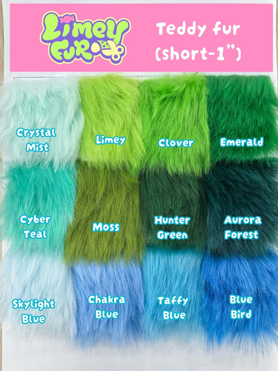 LimeyFur's tweet photo. 3rd page of our swatches 💚🩵 https://t.co/k2iRrMURbB