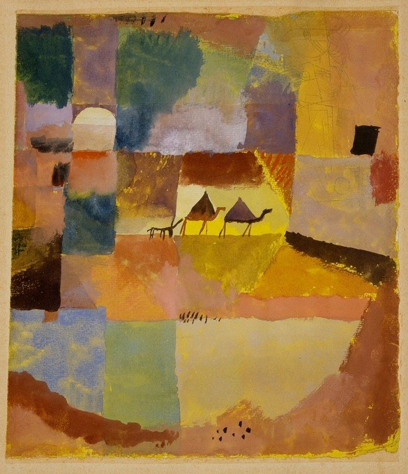 Makel_art's tweet photo. Avec deux dromadaires et un âne
Paul Klee - 1919 https://t.co/nnpTMqKOFK