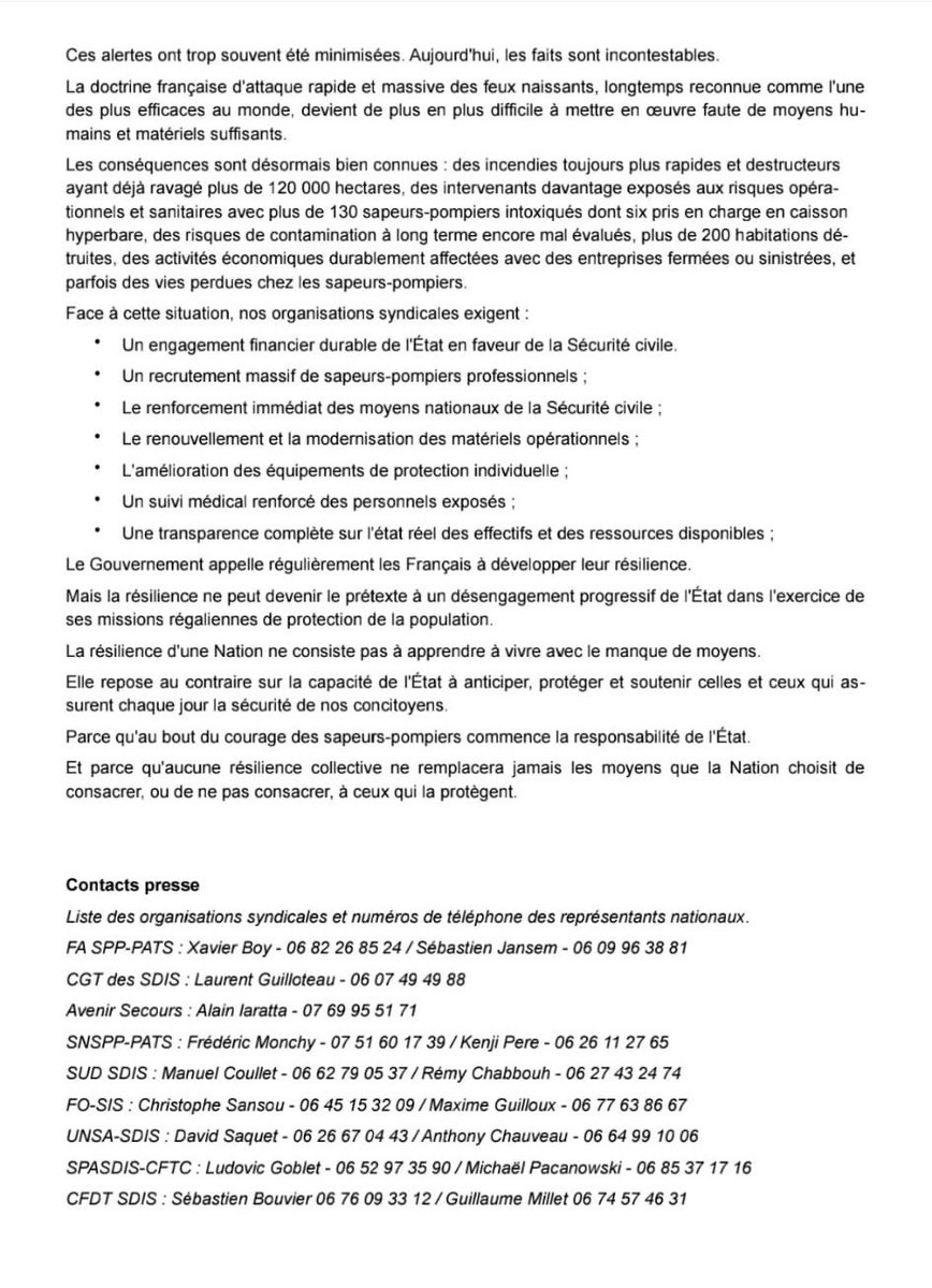 realmarcel1's tweet photo. L’ensemble des syndicats de pompiers répond à Néron et ses copains pyromanes https://t.co/3fpw0sXyg1