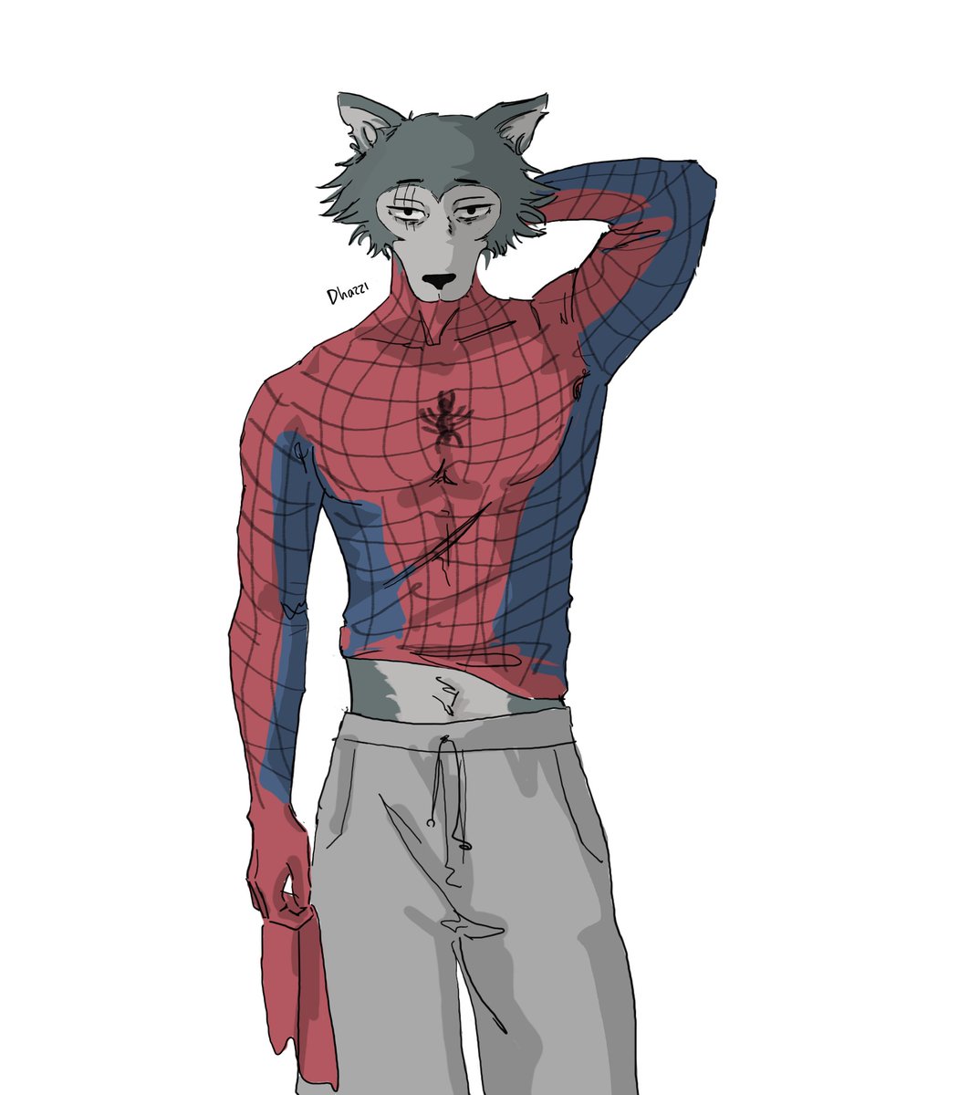 dhazzi67521's tweet photo. Legoshi x Spiderman (new drawing!) 🫶 #legoshi #fanart #spiderman #furry #wip #beastars #furryart https://t.co/HT8lgamCOy
