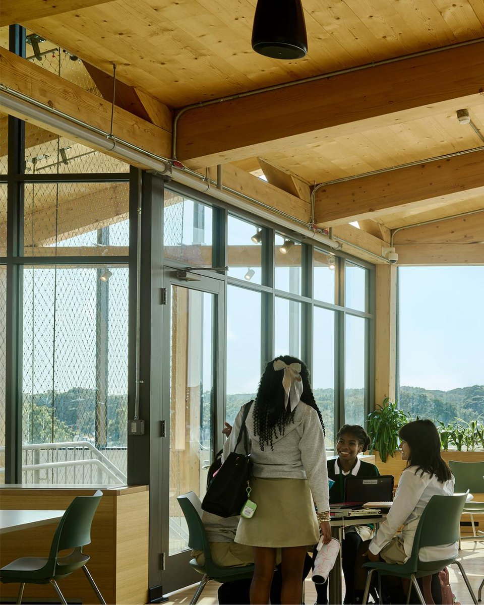 AIANational's tweet photo. This budget-conscious mass timber Hempstead school provides 650 students and the community a net-zero, LEED Platinum facility.
Architect: Martin Hopp Architect PLLC.
Project: Evergreen Charter School
📍 Hempstead, New York
🏆 Architecture Award 2026
📸 by Frank Oudeman
#AIAAwards https://t.co/gGKE84iEjl