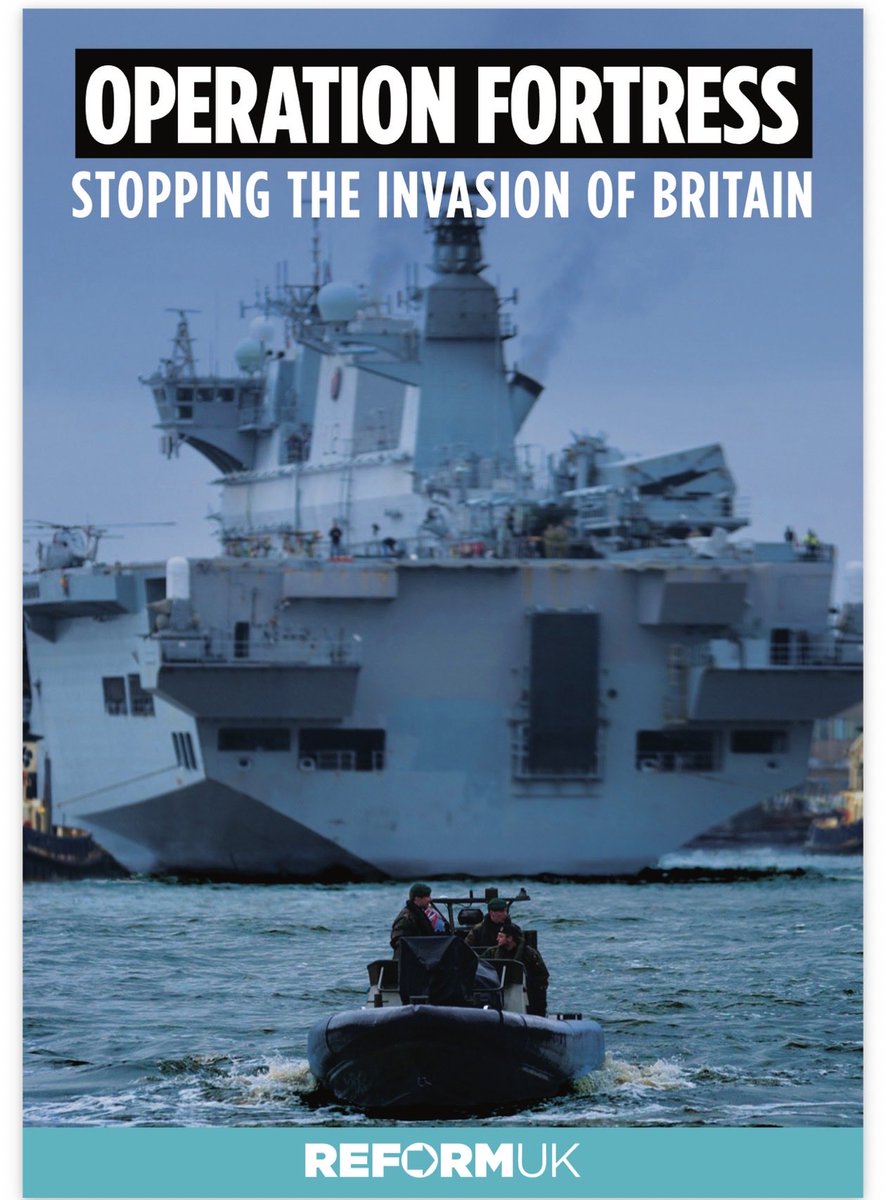 ZiaYusufUK's tweet photo. Reform will launch a major military operation to secure our border.

Prime Minister Farage will see to it that not a single unauthorised vessel crossing the English Channel makes it to the shores of the United Kingdom.

Read our full policy document here:

https://t.co/1fuldojkdQ https://t.co/IcMlQccfnz