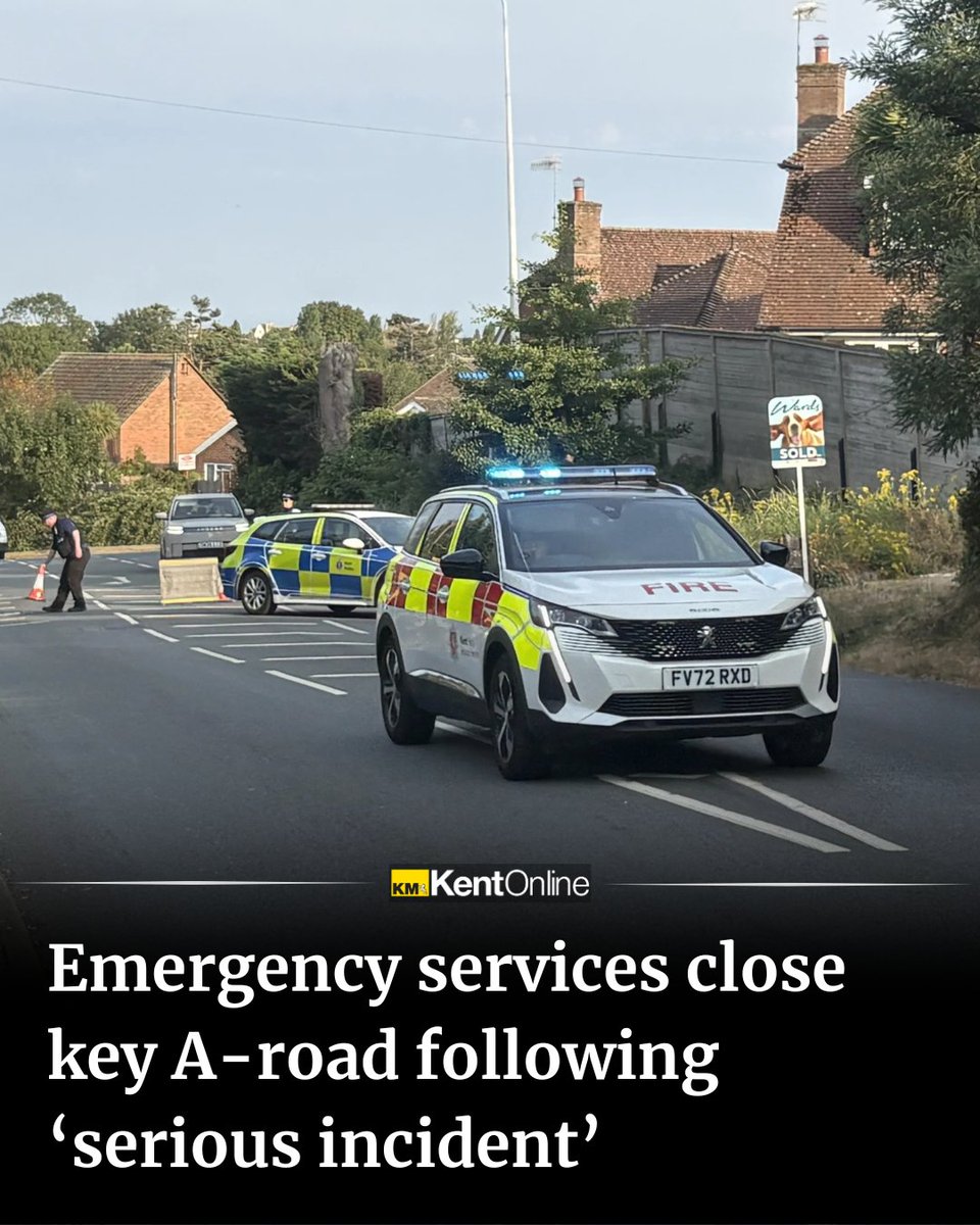 Kent_Online's tweet photo. Police and firefighters are at the scene...
Read more: https://t.co/glKBEdJYZZ https://t.co/MVGZ0yt2g2