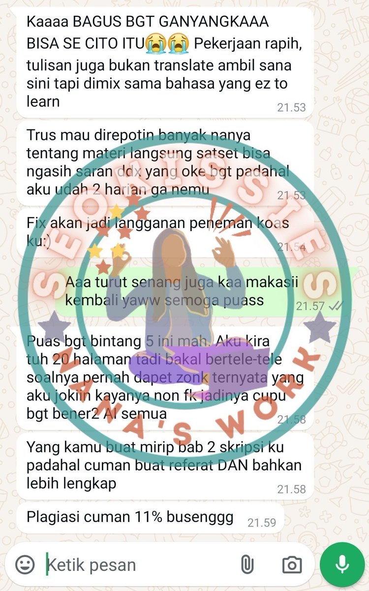 titikommaa's tweet photo. ✨ OPEN Jasa Turun Plagiasi &amp; AI Detection ✨

✔ Parafrase manual
✔ Makna &amp; kualitas tulisan tetap terjaga
✔ Membantu menurunkan similarity Turnitin &amp; AI detection
✔ Untuk skripsi, jurnal, makalah, laporan, esai, dan tugas lainnya

📩 WA di bio untuk konsultasi fee #zonauang https://t.co/KwVDQAwuc5