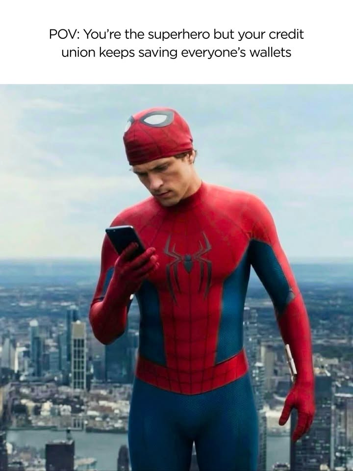 SuncoastCU's tweet photo. When your credit union is your local superhero 🦸‍♂️🙌

#spidermanbrandnewday #spiderman #spidermanacrossthespiderverse #spidermanedit #creditunion https://t.co/8H025B0zYW