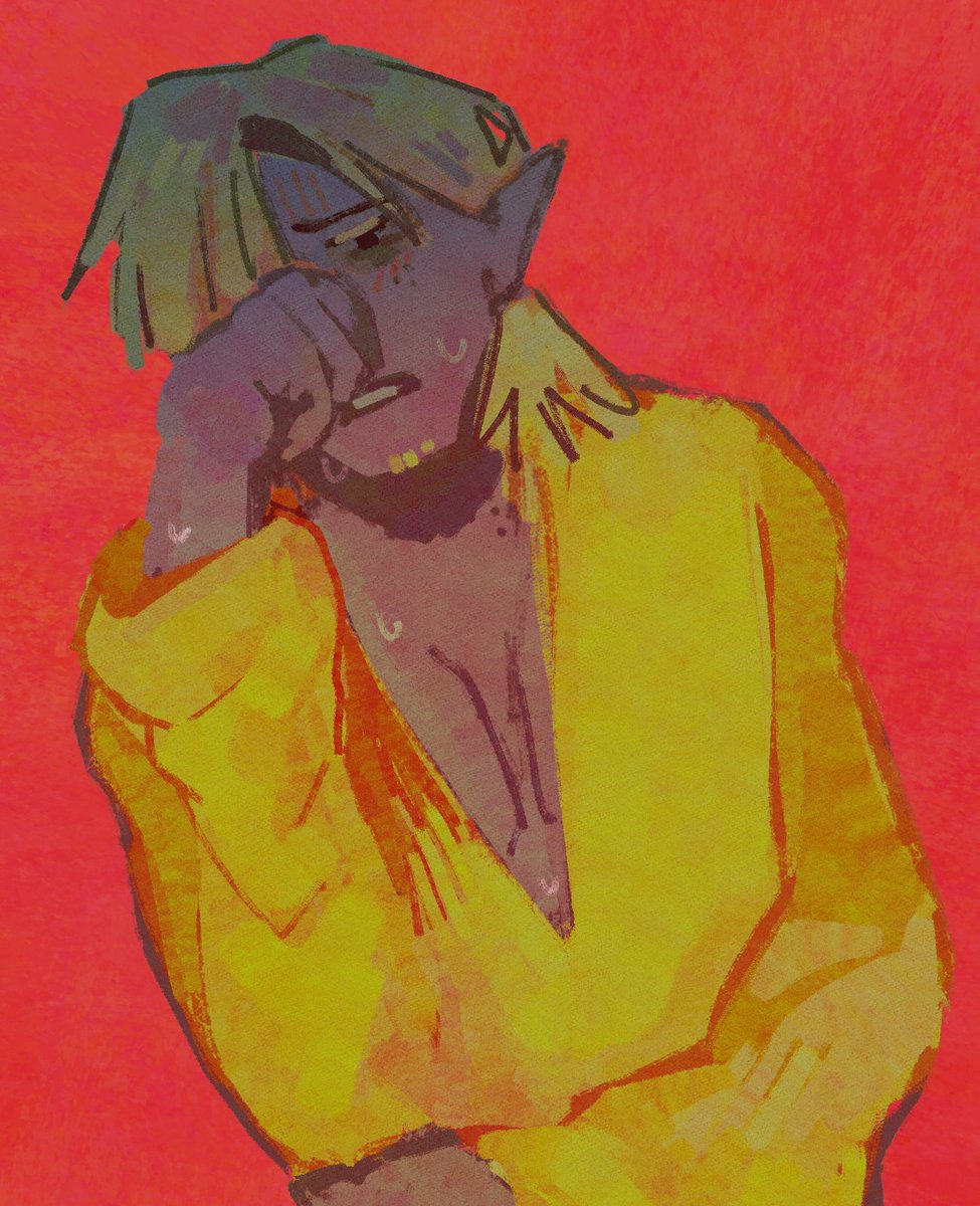 jujugleam's tweet photo. yellow doesn't like drinking people's blood :(

#deltaruneㅤㅤㅤ #blellow https://t.co/5uQlPmb6YR