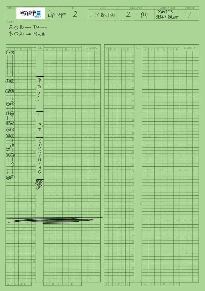 xav_sp's tweet photo. This is my genga for this cut @Studioframeline
Next cut in coming!

#jjk #genga #animation https://t.co/ltJ4nGPulk