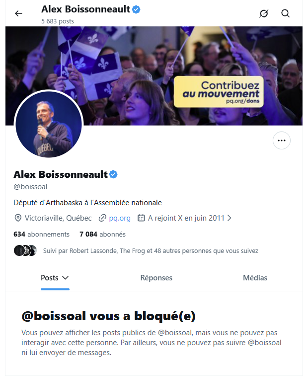 lucquebec's tweet photo. C'est très fragile un péquiste.
Je ne lui ai jamais écrit de ma vie!!!

Pourtant c'est un élu et il est censer être à notre écoute.
Une belle bande d'hypocrites qui se partagent une liste noire. https://t.co/2E1dxJR1qE
