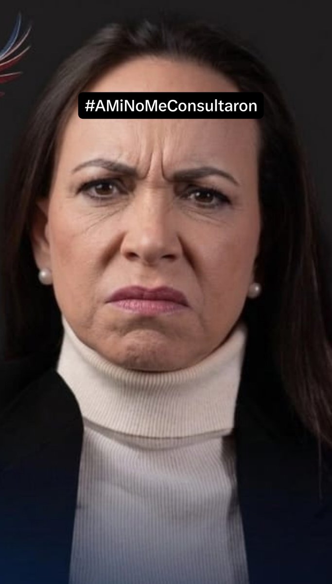 yami2336's tweet photo. #AMiNoMeConsultaron
María "la extremista" Machado Lleva más de una década predicando que cualquier mesa de negociación es un acto de alta traición para luego indignarse porque no le apartaron una silla en la primera fila es una joya de la comedia diplomática.. https://t.co/brXSB47uaJ