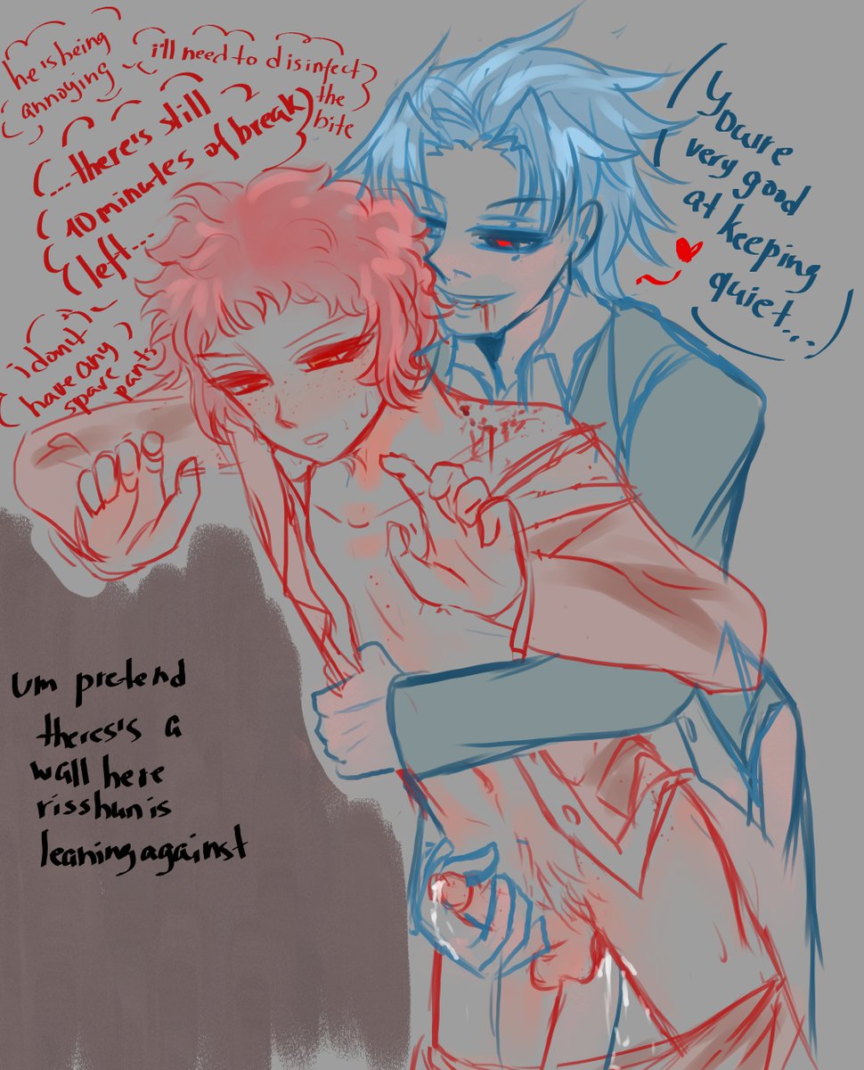 TotallyNotLurkr's tweet photo. high school kanrai/risshun doodle https://t.co/StKYzaAGaD