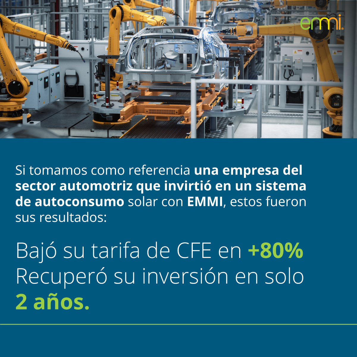 EMMI_Mexico's tweet photo. ¿En cuánto tiempo se paga solo un #SistemaSolar industrial? ⚡​ Te compartimos la fórmula y un caso real con #EMMI o da clic aquí: https://t.co/i3IKCsKjTP y calcula cuándo podrías ver el ROI de tu proyecto:. https://t.co/mRcVN4OZrv