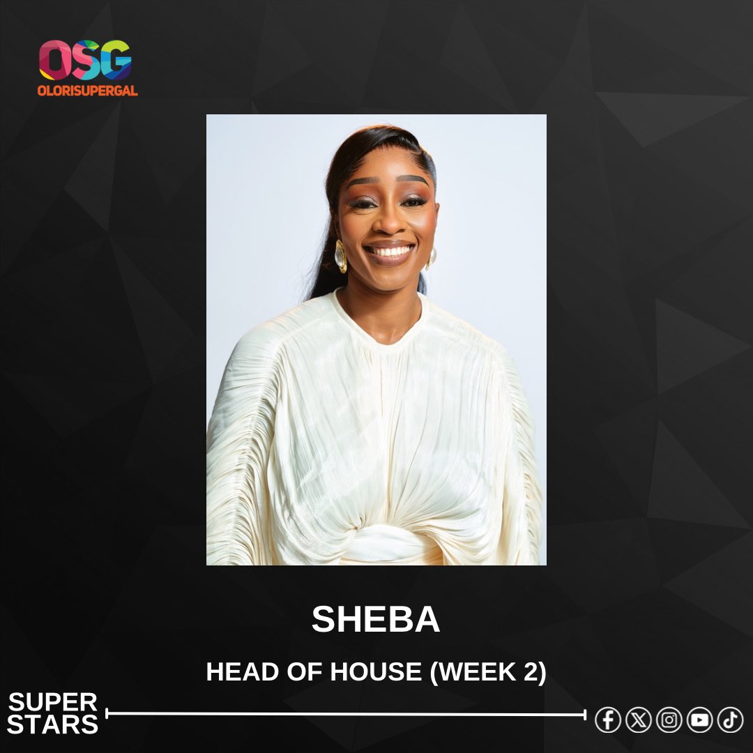 OloriSupergal's tweet photo. BBNaija Season 11: Sheba @ShebaGamde takes the crown as the first female HOH and the official Head of House for week 2π₯
Congratulations to Sheba π
#Showyasef #OloriSuperGal #OSGMedia https://t.co/gKnto2qlXy
