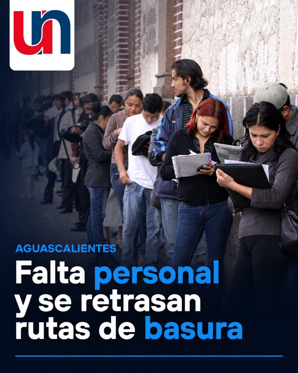 UltraNoticiasAG's tweet photo. La falta de 63 trabajadores ya provoca retrasos en rutas de basura de Aguascalientes; algunas operan con un solo auxiliar. El Municipio busca cubrir vacantes y recibirá 250 contenedores en agosto. ¿En tu colonia ha fallado el servicio? #Aguascalientes https://t.co/cv90SKAuGI