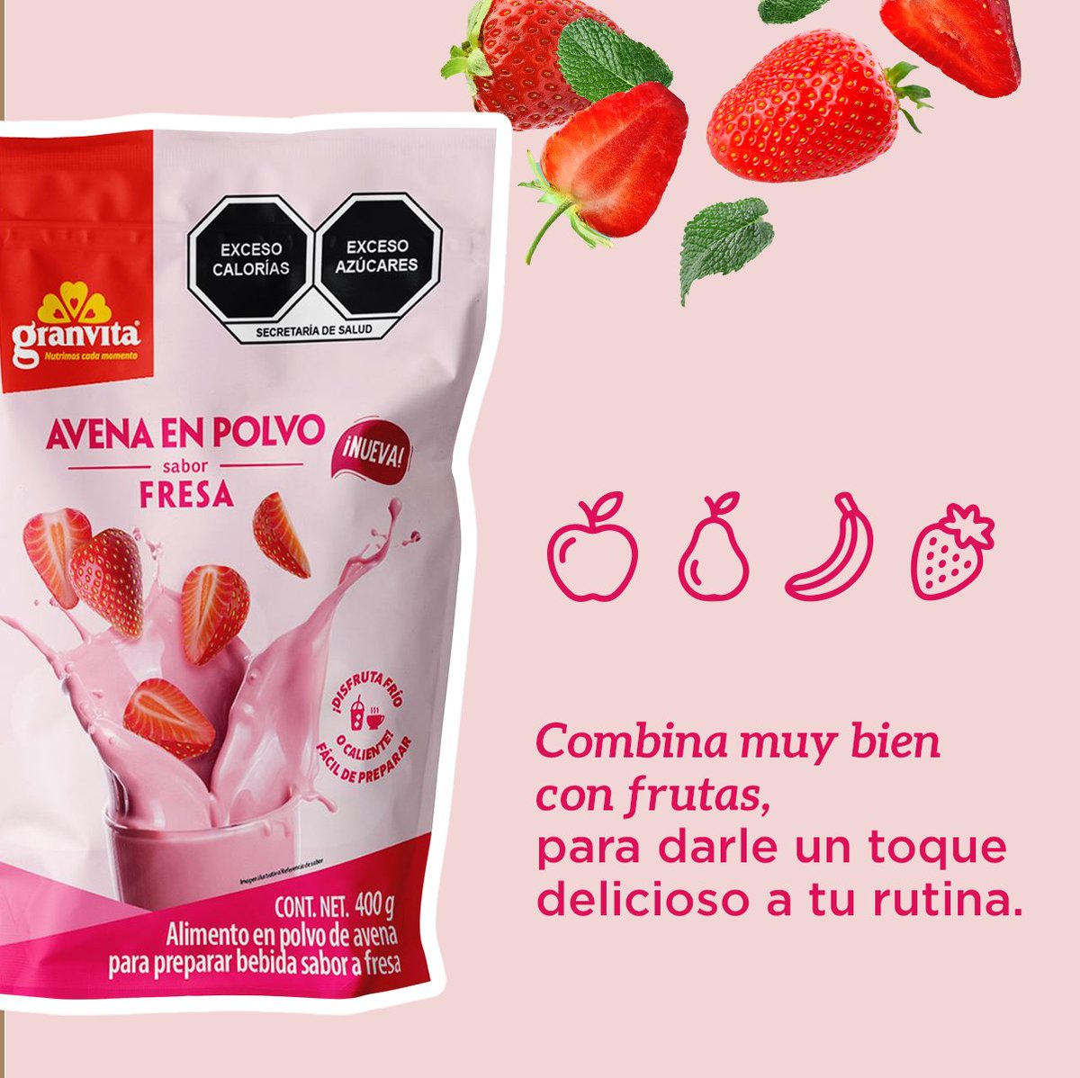 GranvitaMx's tweet photo. 🥤 Pequeños cambios pueden hacer la diferencia en tus bebidas.

Agregar Avena en Polvo Granvita a tus licuados es una forma práctica de incorporar fibra y lograr una textura más cremosa.

¡Pruébalas! 💛 https://t.co/2Rr2o22ZnI
