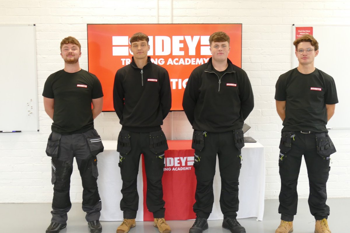 sideysolutions's tweet photo. A big welcome to our four new Modern Apprentices, who have joined Sidey to begin their Fenestration Installation apprenticeship! Proud to invest in the next generation.
#Apprenticeships #FutureTalent https://t.co/r17SvURllp