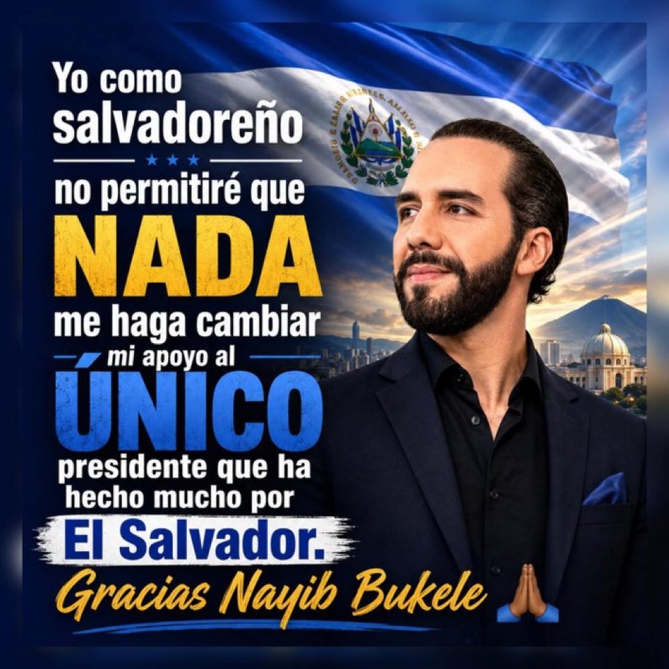 urrutiaev0505's tweet photo. 100% Señor Presidente Siempre Bukele NI 🩵🇸🇻

NI🩵🇸🇻🩵🇸🇻🩵🇸🇻🩵💙💙💙💙🇸🇻💙 https://t.co/yIXol58Xkg