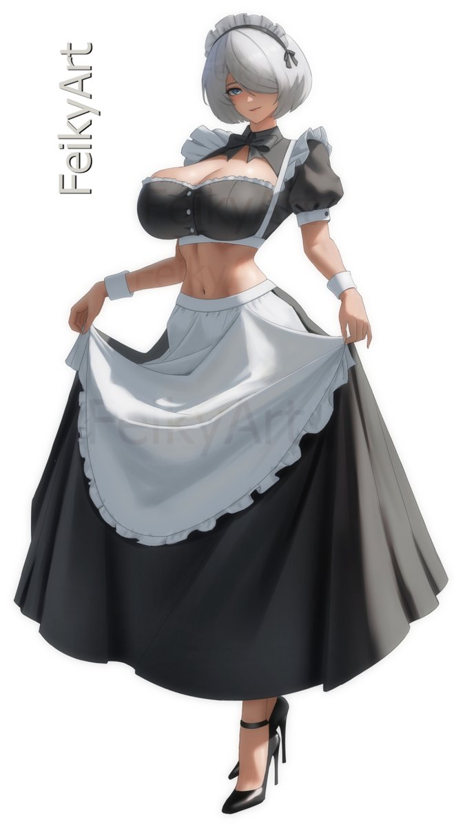FeikyArt's tweet photo. 2B Maid https://t.co/BSK3M66ajT