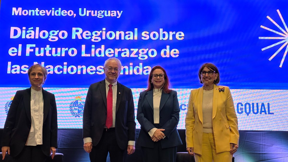 CancilleriaUy's tweet photo. 🌎 Uruguay fue sede del Diálogo Regional sobre el Futuro Liderazgo de las Naciones Unidas, una instancia inédita que reunió a las cinco candidaturas de América Latina y el Caribe a la Secretaría General de la ONU.

🗣️ El canciller @MinLubetkinUy destacó que este encuentro representa un ejercicio de transparencia, diálogo y fortalecimiento del multilateralismo, y reafirmó el compromiso de Uruguay con un sistema internacional basado en la cooperación y el respeto al derecho internacional.

🤝 Organizado en el marco de la Presidencia Pro Tempore de la CELAC, el diálogo propició un intercambio de visiones sobre los principales desafíos globales y el futuro de las Naciones Unidas.

▶️ Ver la transmisión completa del Diálogo⤵️ https://t.co/n9wQUkU23G

#Uruguay #CELAC #NacionesUnidas #ONU #Multilateralismo #PolíticaExterior #DiplomaciaUruguaya