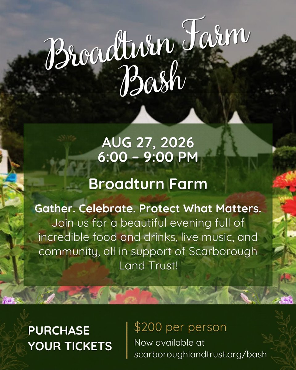Evergreen_CU's tweet photo. Supporting local has never looked better! 🌞 Your ticket to the #ScarboroughLandTrust Broadturn Farm Bash gets you local eats, community, and conservation of Scarborough land.

Find out more info and purchase your tickets at https://t.co/oLVcfHAgay 🎟️ https://t.co/p4pGuFfL1H