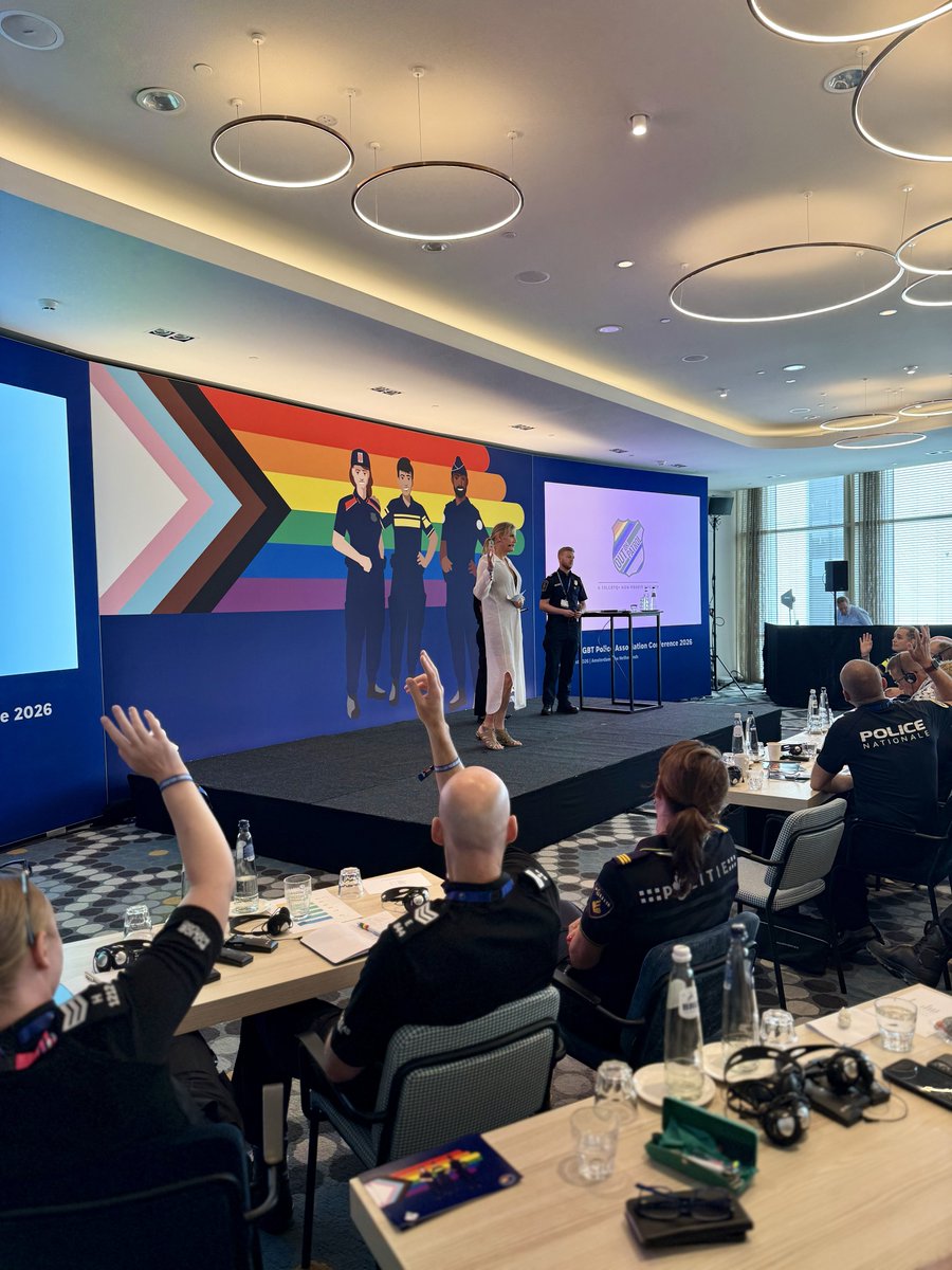 OutOnPatrol's tweet photo. What a week for Out On Patrol! From making history at Vancouver Pride to representing our organization internationally in Amsterdam, it has been an incredible few days.

At the @lgbtpoliceeu Conference 2026, Out On Patrol members took the stage to share our work with colleagues from around the world.

Our other board members also had the honour of helping close the conference with some exciting news: registration is officially open for the 5th World 2SLGBTQ+ Conference for Criminal Justice Professionals @prideacrossbdrs, coming to Vancouver July 27 to 30, 2027. The conference is co-hosted by Out On Patrol and @BCPoliceChiefs, with the Vancouver Police Department serving as host agency.

We capped off an amazing week by joining law enforcement agencies from around the world aboard the Dutch National Police boat for the Amsterdam Canal Parade, this year part of WorldPride. Cruising the canals alongside hundreds of thousands of people celebrating Pride was an experience our members will never forget.

A special thank you to the @POL_Amsterdam Chief Commissioner Holla for joining us on the boat and inviting us to take part.

Thank you to the EGPA organizing committee for an outstanding conference and to @Politie and @rozeinblauw for being such amazing hosts.

From Vancouver Pride to WorldPride Amsterdam, what an unforgettable week!