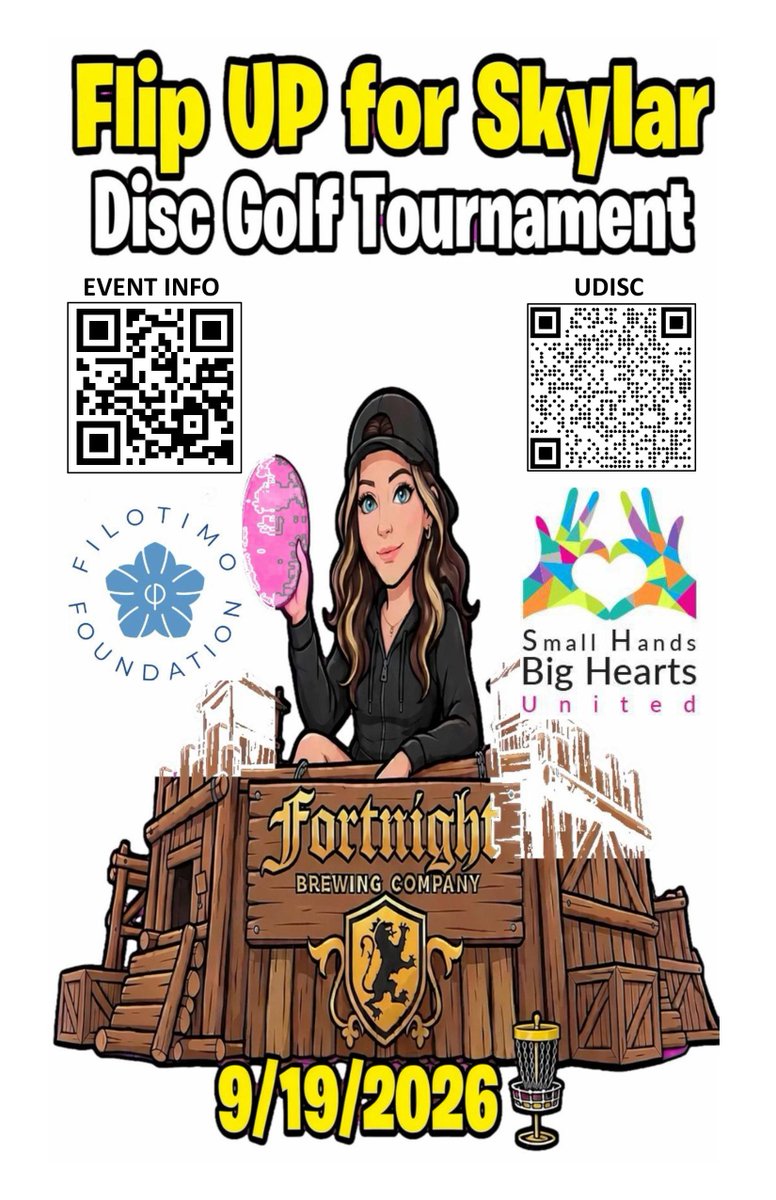 SHBHU1's tweet photo. Join SHBHU and @filotimo_foundation in supporting one of our founding members @skylarojones with her double lung transplant. Disc golf tournament on September 19th at @fortnightbeer in Cary. Register to play, sponsor or donate an auction item!
https://t.co/EuVhMiYpS3 https://t.co/S9V0xY3aOC