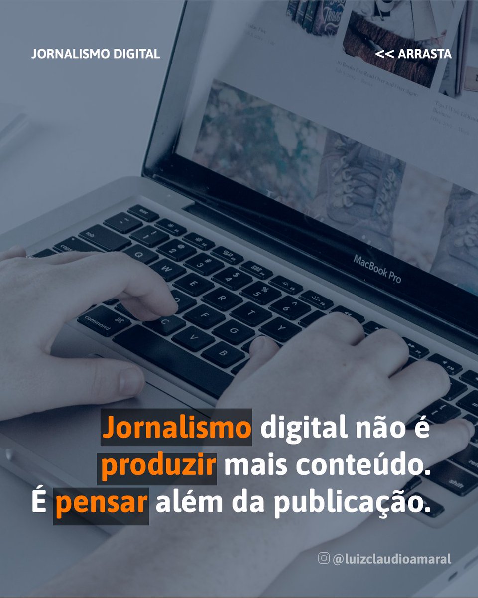 claudioamaral's tweet photo. Uma boa pauta não deveria ter apenas uma chance.

Ela pode ser encontrada, distribuída, aprofundada, adaptada para outros formatos e gerar aprendizados para as próximas coberturas.

O desafio do jornalismo digital é pensar nisso antes de publicar.

[👉 https://t.co/9Zgbrp9Im1 ] https://t.co/T7qrDUwDY7