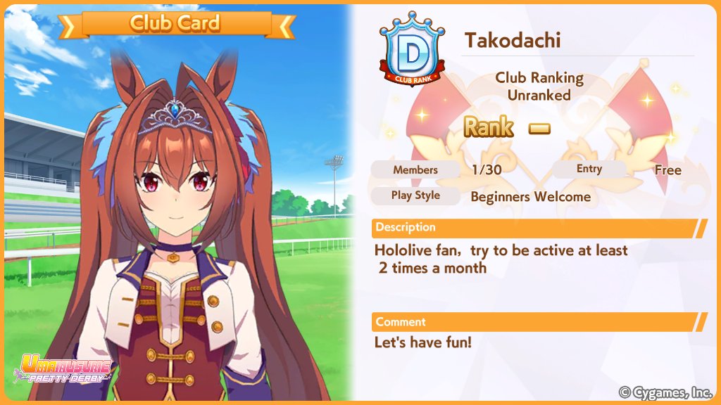 Irwys_'s tweet photo. Umamusume: Pretty Derby
Calling all Uma enjoyers! Our club's recruiting!
I decided to create my own club because I thought it'd be pretty fun to do so feel free to join
https://t.co/ElqkHiF4FL
#Umamusume #Club #Recruitment https://t.co/2NTS4524mw