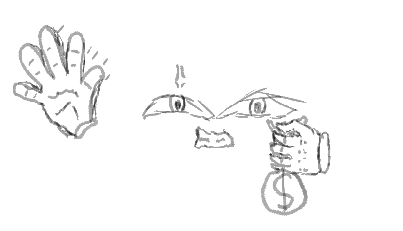couldbeatoad's tweet photo. (Day 5/100) Made whatever the hell this thing is, i guess he's trying to rob you??? https://t.co/ghk0jzC75S
