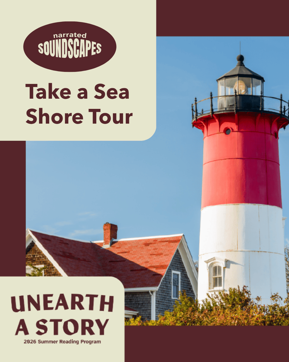PerkinsLibrary's tweet photo. Take a leisurely walk alongside the sandy beaches and blue waves of #CapeCod in our latest narrated #Soundscape episode! 🐚 

Your narrator guides are our very own Perkins Library Director Kim Charlson and Children’s Librarian Andrea Everett!

Listen now: https://t.co/D4PHXID42E https://t.co/UQSKffnE9i
