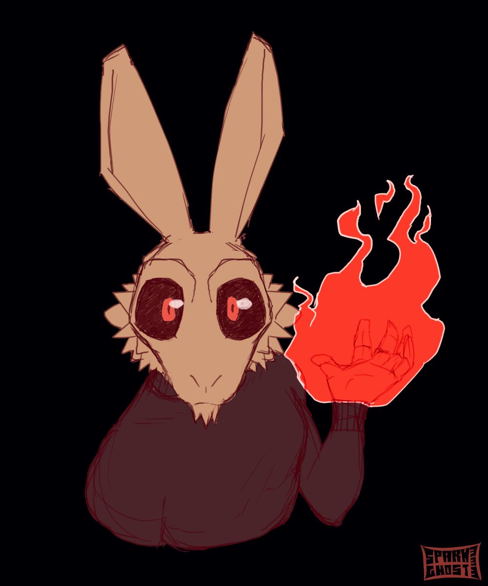 tinysparkghost's tweet photo. 🐰🔥
@Lil_Crapaud 
Was just 48 seconds late for getting this done for artfight but oh well… 
┐(‘～`；)┌ https://t.co/HqYEq1TnL3