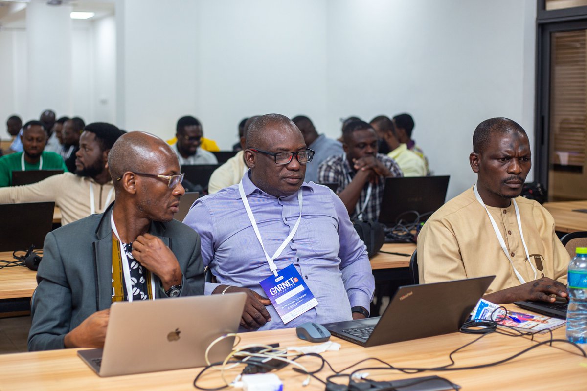 GARNETGHANA's tweet photo. We had representatives from @NigerianREN, GAMREN (The Gambian NREN), and @WACREN joining us at the Technical Workshop and the 7th AGM. A show of solidarity and camaraderie. #GARNETAGM https://t.co/mxXKw7q1FU
