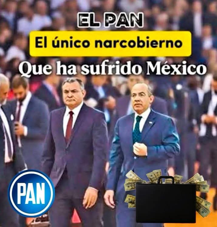 djmadox's tweet photo. @JLozanoA @SergioSarmiento @Reforma Saco de pus, tu patrón, el narco @FelipeCalderon 
su disque gobierno es el único con 5 miembros de su equipo de seguridad federal condenados por colaborar con el cartel de Sinaloa, no te hagas #PANdejo 😂🤣🤣 @AccionNacional narco huachicoleros https://t.co/BeJqEyqh3T