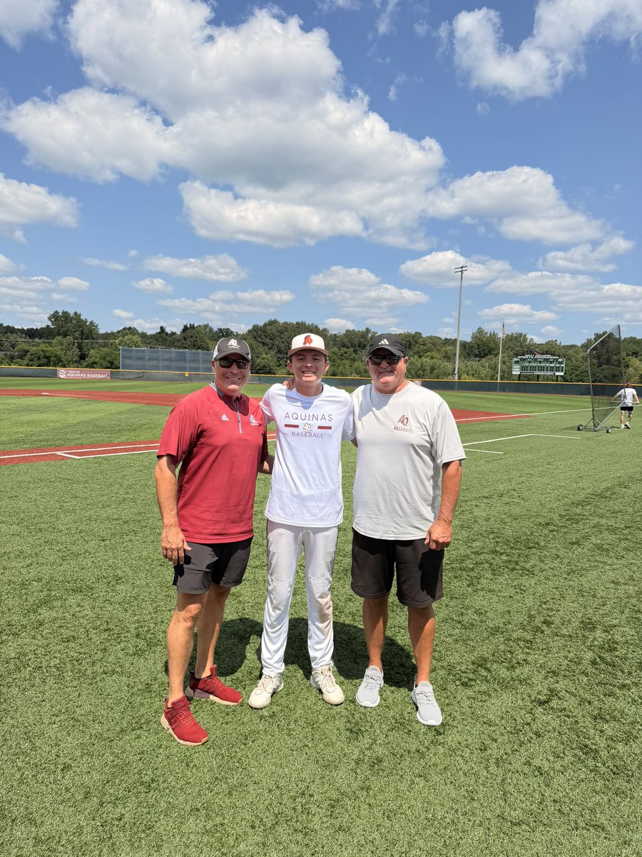 kylebarden42's tweet photo. Huge thank you to @clamange and @pat_gillies for having me out to the Aquinas Prospect Camp! This camp was put on beautifully. I was 2/3 with a base hit, a bloop single turned double because of the hustle, along with a walk. Pitching: 1.1 IP 1H 0BB 2Ks (no footage). 
@CSAPrepStar https://t.co/oHXUYVNlvK