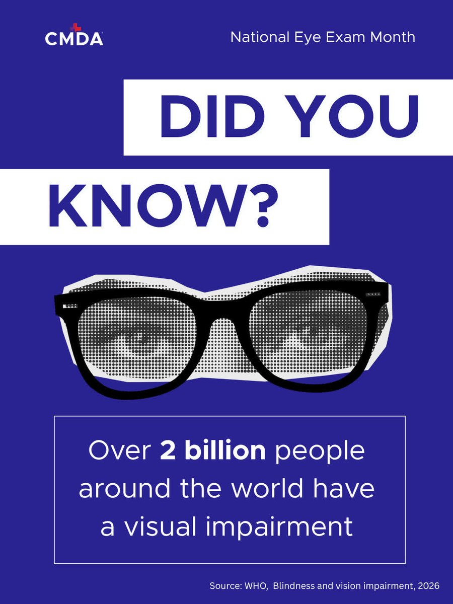 CMDANational's tweet photo. For National Eye Exam Month, don't let yourself be "blind" to any visual health needs you may be unaware of. Schedule an exam with your optometrist today!

Also, check out https://t.co/WOCScK20QT to learn more about our Fellowship of Christian Optometrists. https://t.co/enUmqnBvlA