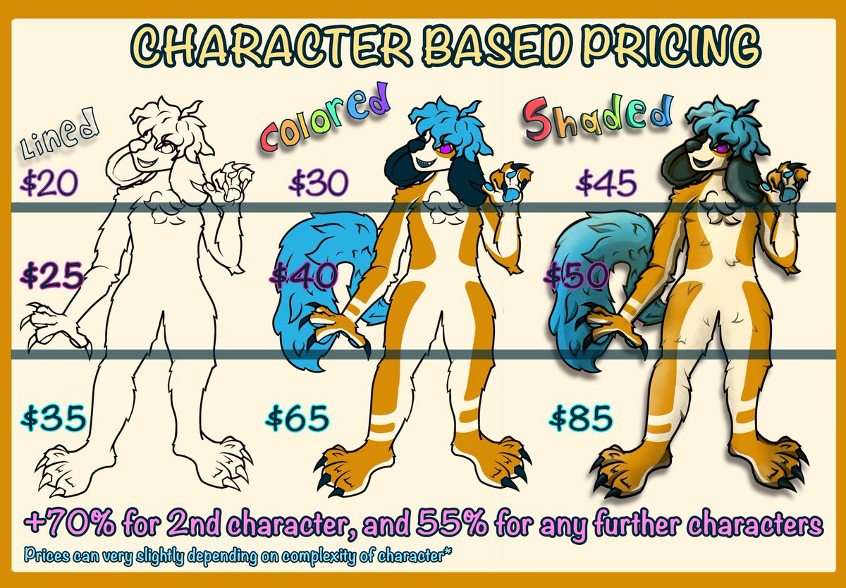 GetchooMutt's tweet photo. New commission terms and prices are now active :3

Dm me here, or wherever if you are interested in commissioning me! ^w^ https://t.co/YC0J54gx3W