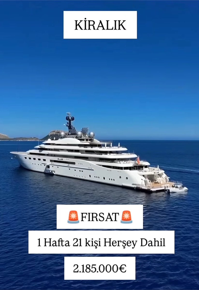 gusholderhaber's tweet photo. Bir turizm firması, 1 haftalık yat kiralama için 2 milyon 100 bin euro istedi.

“21 kişilik” https://t.co/ytwrFJ8qY3
