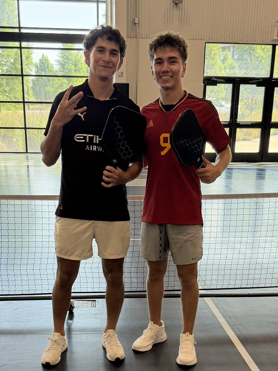 JcccMsoc's tweet photo. Summer workouts ☑️ Now it was time to settle things on the pickleball court. 🏓 Congrats to Cristiano &amp; Brandon for running the table and taking home the championship. Competition doesn’t stop when the workouts end. That’s the culture we’re building.#GoCavs #PathwayToTheNextLevel https://t.co/YWma62pqLw