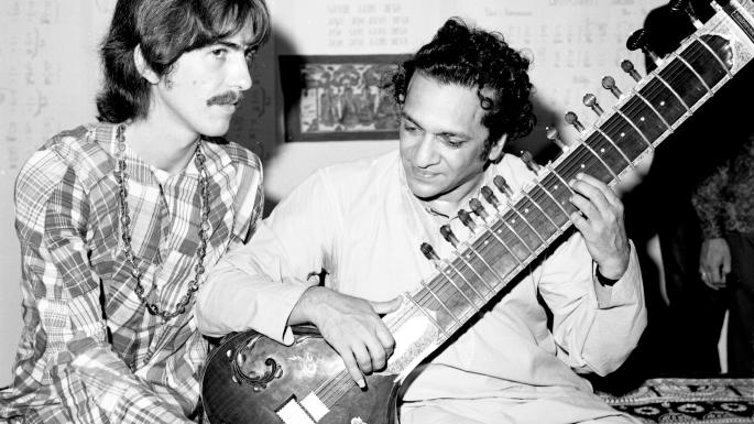 vampgeorge's tweet photo. "sitar music is 100 percent spiritual. i want to learn a little indian music and use it in our medium, but i'm not an expert sitar player. if i could sit down and play sitar properly i would. i don't expect to be a brilliant sitarist." — george harrison for KRLA (august 3, 1967) https://t.co/CHD90gdTSR