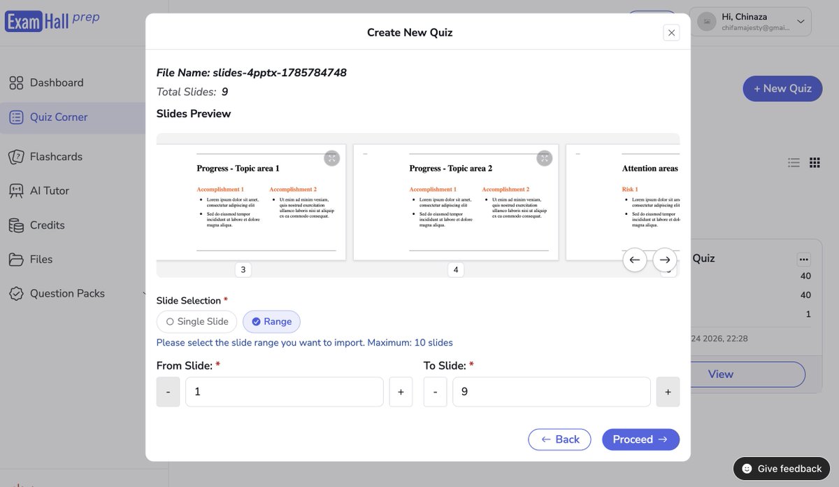 kvngzaza_'s tweet photo. #ExamhallProgressLog 004
β
Support for PowerPoint/Slides (PPTX) import β Examiners and Preppers you can now generate questions, quizzes and flashcards from .pptx files. https://t.co/IlVcSdUe0t