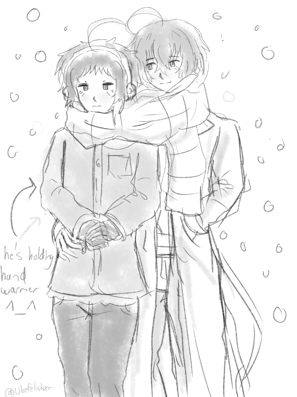 UkeFetishizer's tweet photo. lets hang out in snowy weather with boyfrien :D #Dazaku #Akutagawa #Dazai https://t.co/4ICI77cZ1X