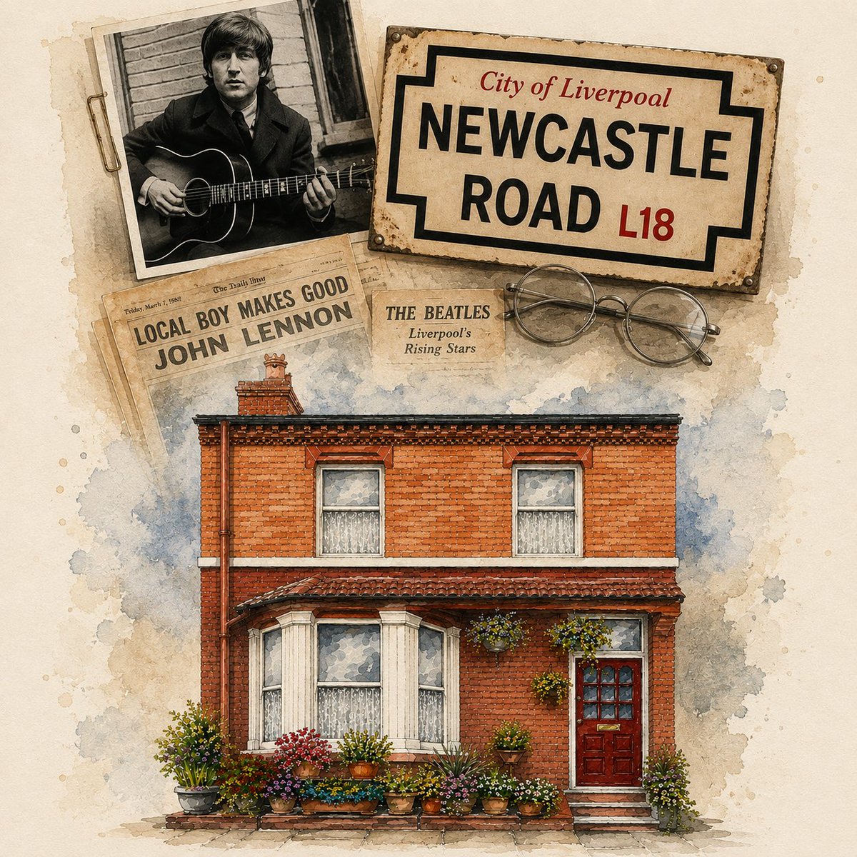 propertyau47583's tweet photo. Before Beatlemania, John Lennon grew up in an ordinary house in Liverpool.

In 2013, it went to auction with an estimated value of £150,000–£250,000. It sold for £480,000.

The house hadn’t changed. Its place in history had.

#PropertyAuction #JohnLennon #TheBeatles #property https://t.co/EQlgEA6esv