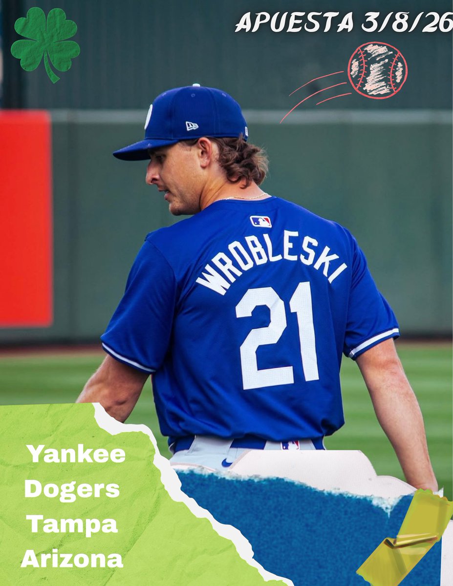 YosbP's tweet photo. ✅ Parley 3/8/2026.

🗽New York Yankees
🪽Los Ángeles Dodgers
🐠Tampa Bay Rays
🏜️Arizona Diamondbacks https://t.co/xg6L21uSKG