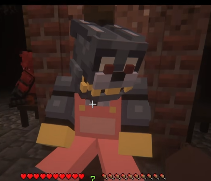 HunterTheSith's tweet photo. with ep 6! released on youtube one skin that i also helped make! on @UltimateFNAFRP was the jax bonnie fit! i truly had fun making this and giving him the gold teeth and the overalls! but yeah he no joke turned out pretty good and i like the style of it! #fnaf #minecraftrp https://t.co/GkNApHEAEc