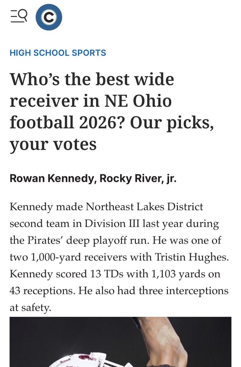 RowanKennedy03's tweet photo. Had a great first few days of fully padded practice, and our first scrimmage is coming up this Friday. Here are some of the preseason articles I have been mentioned in! 
@CoachWells1 @Coach_Atwater @mgoul @SOTPodcast @Bryan_Ault @PrepRedzoneOH @SportsKee1 https://t.co/SR3rqjpBof