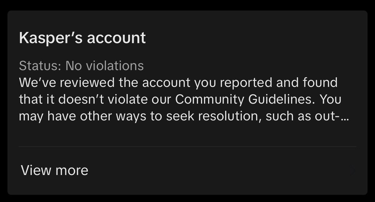 KasperMLB's tweet photo. Hey @tiktok_us this account is impersonating me and your reports are not working. Do something about this. https://t.co/nThmilGwSW