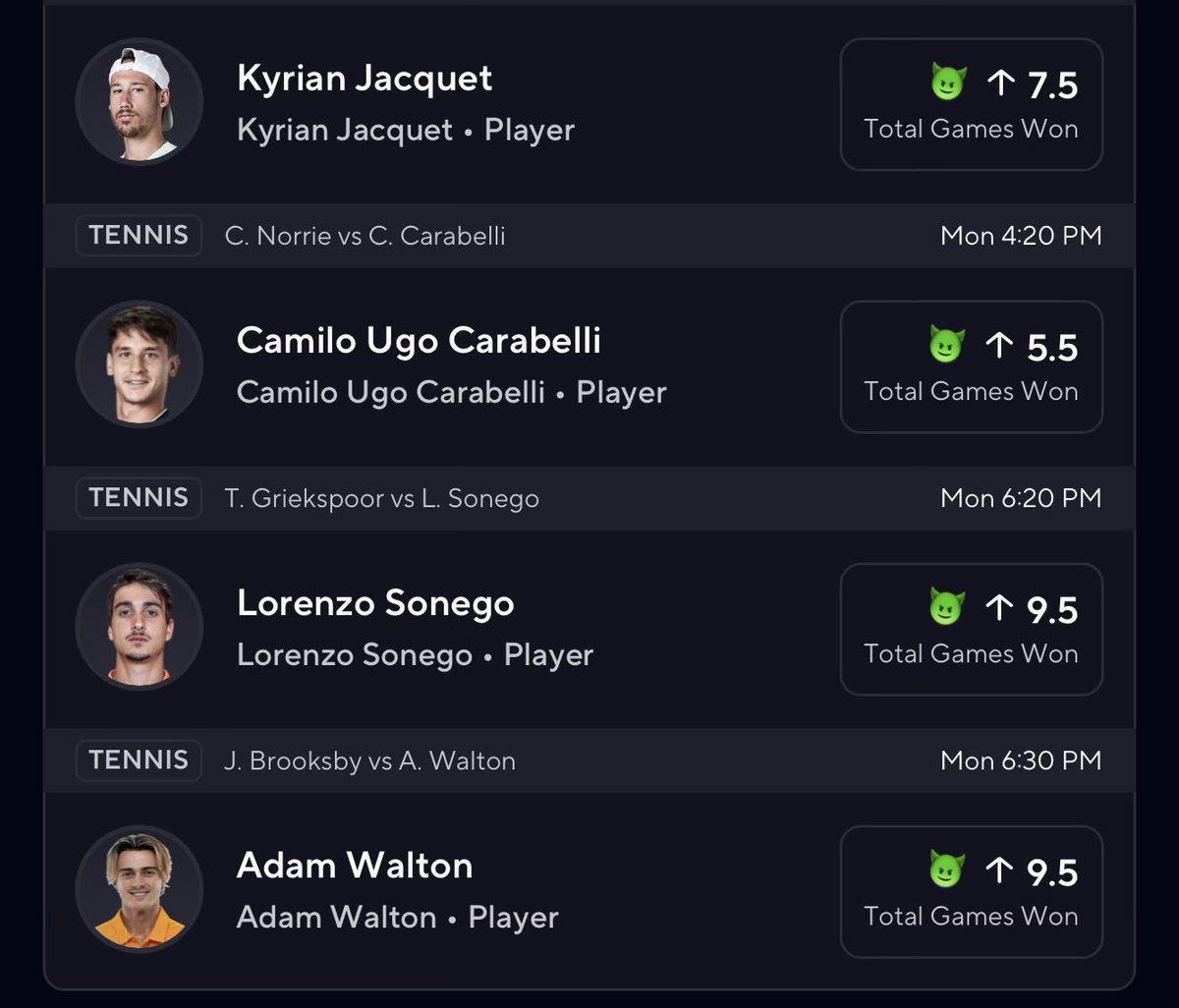 FadeOrFlex25's tweet photo. Day 1 of Ladder 🪜 w/ @Popp248 

Let's get this light work out the way! Tail if you want to see green ‼️😎

#Prizepicks #Tennis #Gambling𝕏 https://t.co/PlsXtKvSOD
