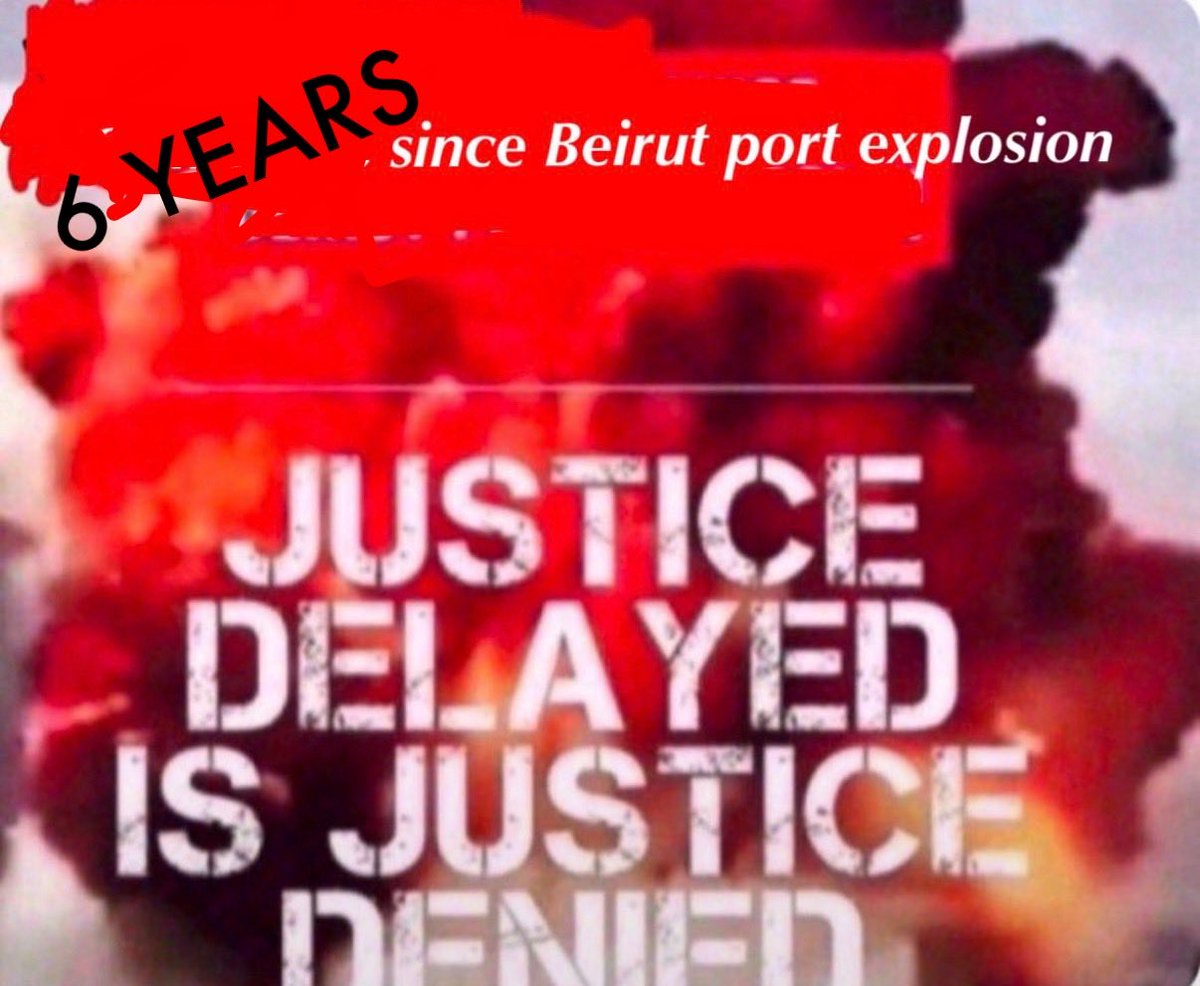 Daniatyan's tweet photo. August 4th 2020-August  4 th 2026,  6 YEARS  have passed and  no one behind bars, the killers are roaming free and some have been elected and are members of the parliament now .We will never forget , we will never forgive #اسقطوا_الحصانات_الان https://t.co/nqgSHUANum