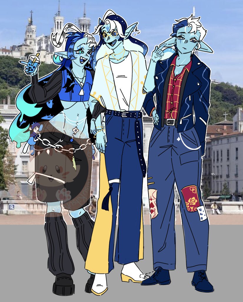 nikokitsu's tweet photo. Got more art of my little Shami (affectionately nicknamed Fraud)… I love him so much (plus Sage and Adlib, Fraud definitely dressed them up :) ) 

#shadowmilkcookie #sageoftruth #anadlibending #crk #beastactorau https://t.co/KiVRcxAVKb