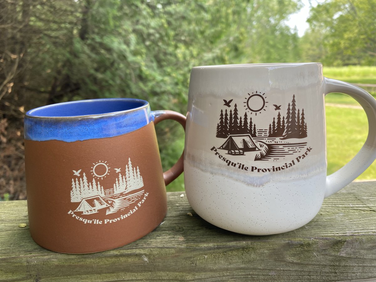 PresquilePP's tweet photo. There’s nothing quite like a hot coffee at sunrise, a cup of tea after a long hike, or a cozy drink by the campfire. 🍵🔥 

Our new Presqu'ile Provincial Park mugs are the perfect way to bring a little piece of the park home with you. 

Open daily: 8am - 9pm https://t.co/xrwvN31t9z