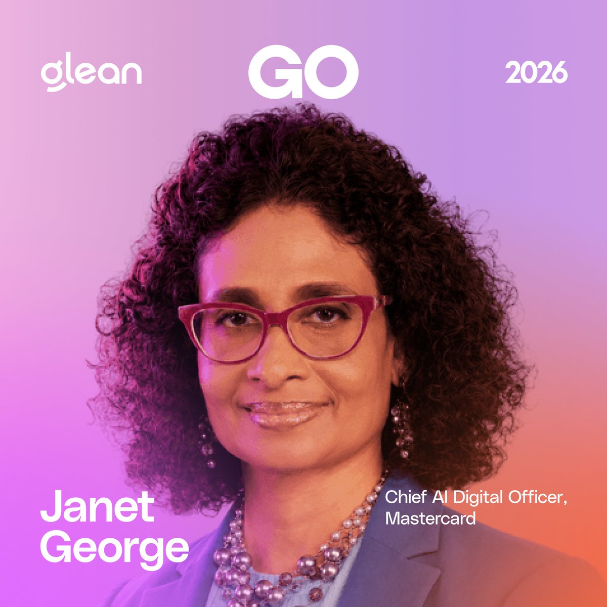 glean's tweet photo. More major names are taking the stage at #GleanGO 🔥
@karibriski, @nvidia
@evanspiegel, @Snap (joining virtually)
Janet George, @Mastercard
Shilpa Akunuri, @CoveredCA https://t.co/qi6DCbL1Jx